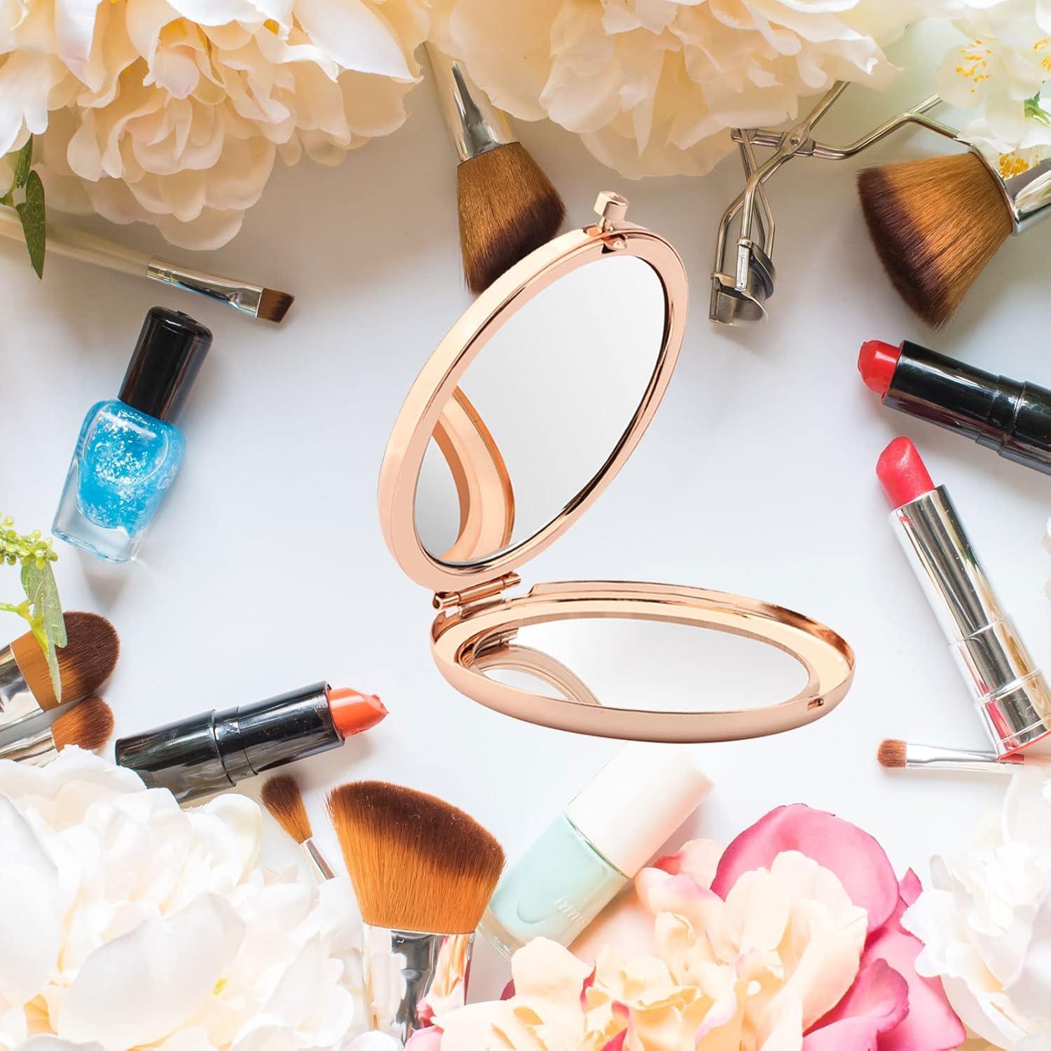 Espejo de Maquillaje Compacto MYOSPARK 7.1x6.6 cm Doble Cara