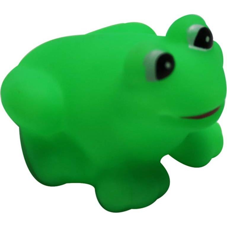 Set de 7 Juguetes de Baño de Ranas para Bebés - Vinilo Verde