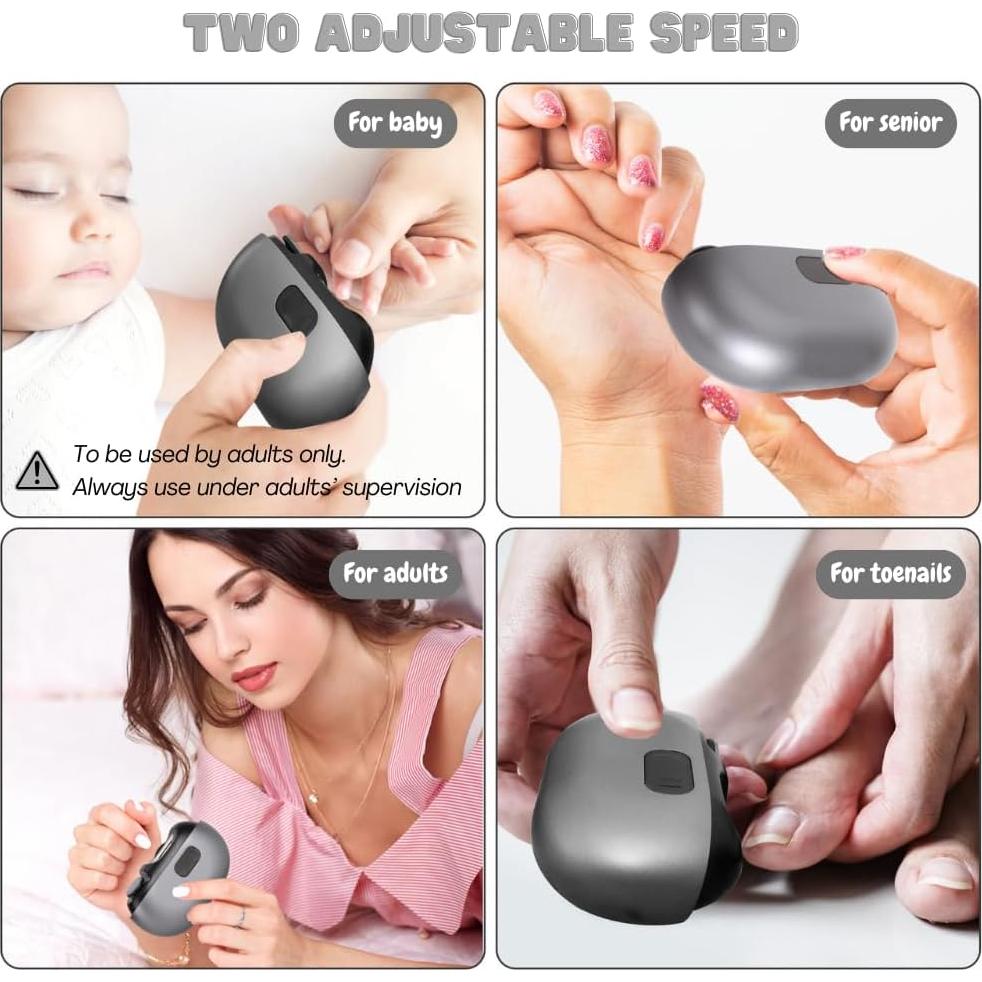 Cortador de Uñas Eléctrico LUFFCABO 3 en 1 con Luz LED