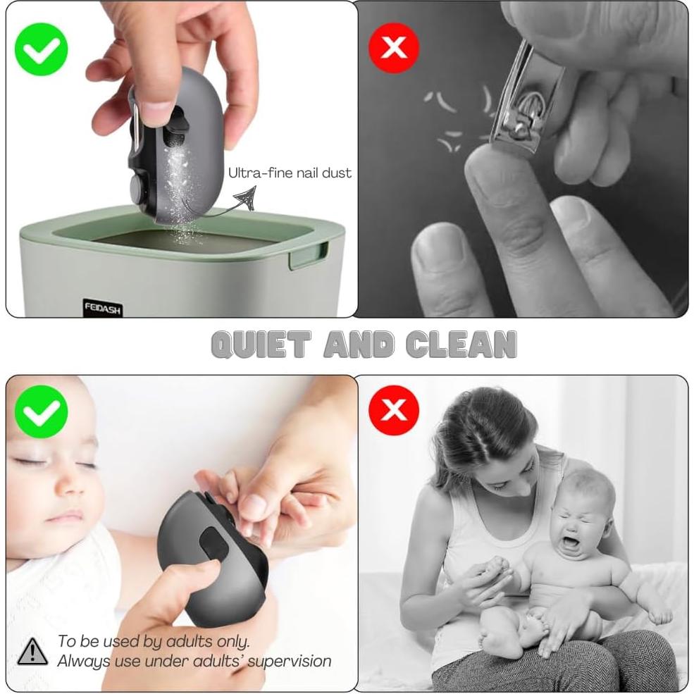 Cortador de Uñas Eléctrico LUFFCABO 3 en 1 con Luz LED