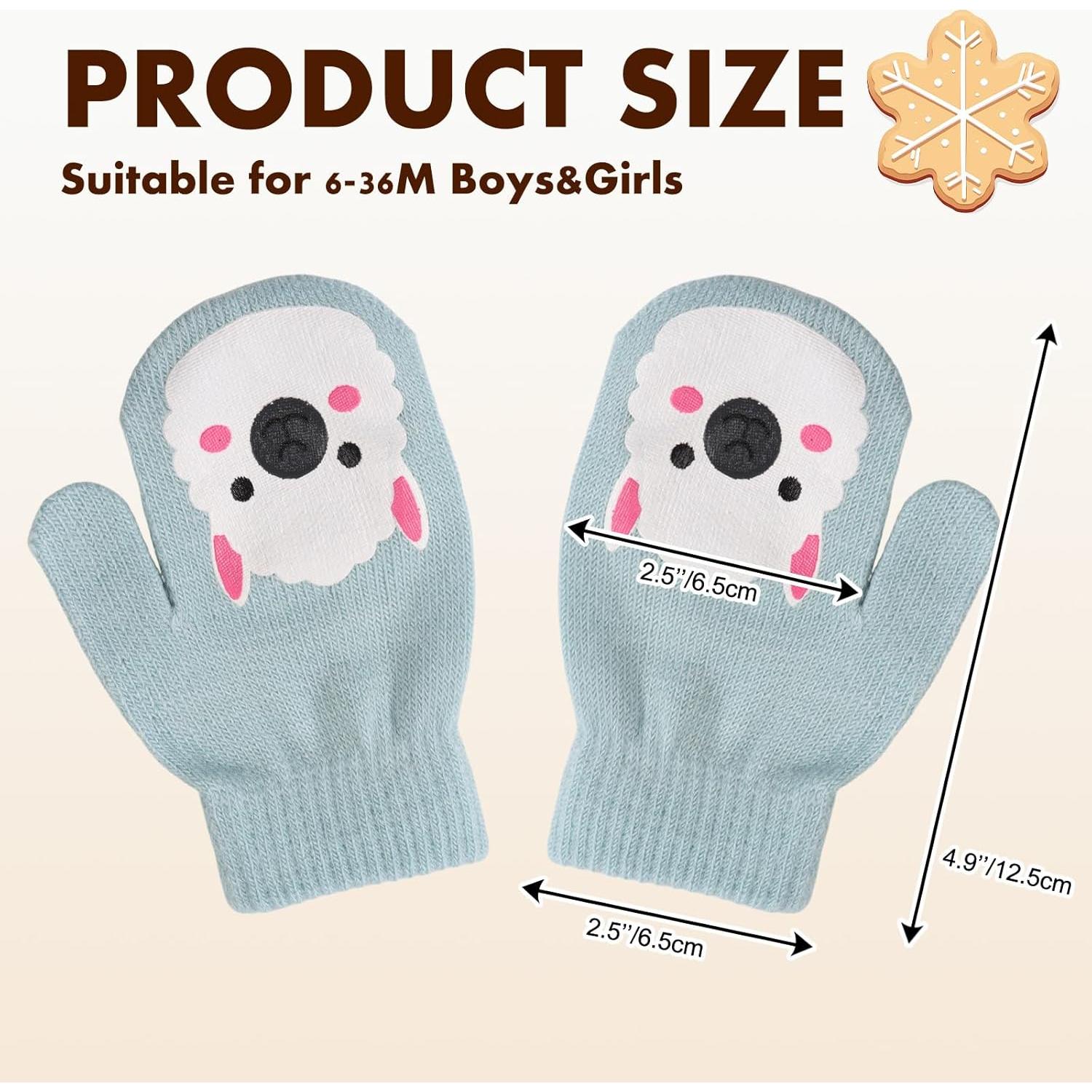 Mitones de Invierno MniJiza para Bebés 6-36M Tejido Elástico