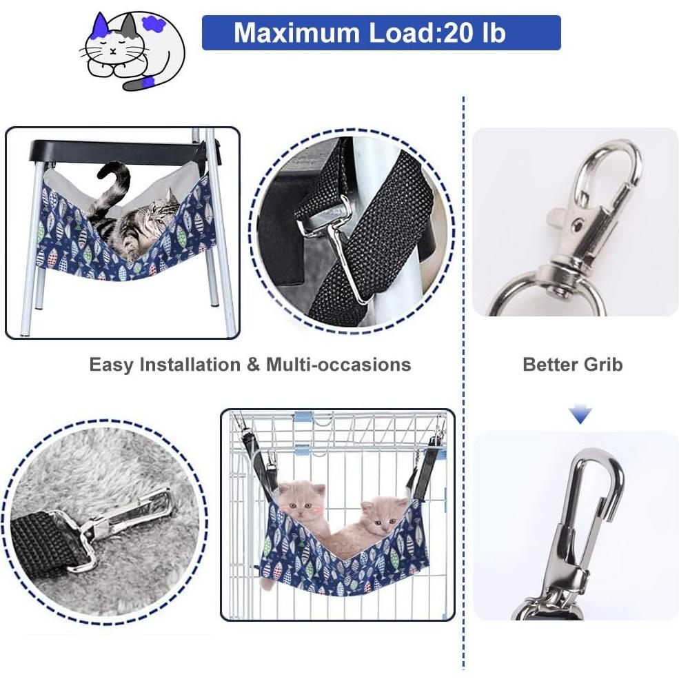 Hamaca para Gato PERSUPER Ajustable 55x45 cm Reversible