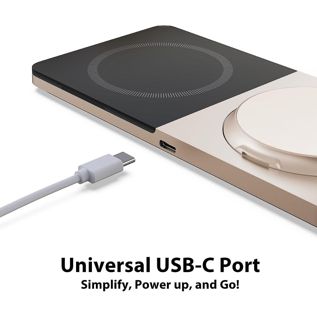 Estación de Carga Inalámbrica ZECHIN 2 en 1 MagSafe para iPhone y AirPods