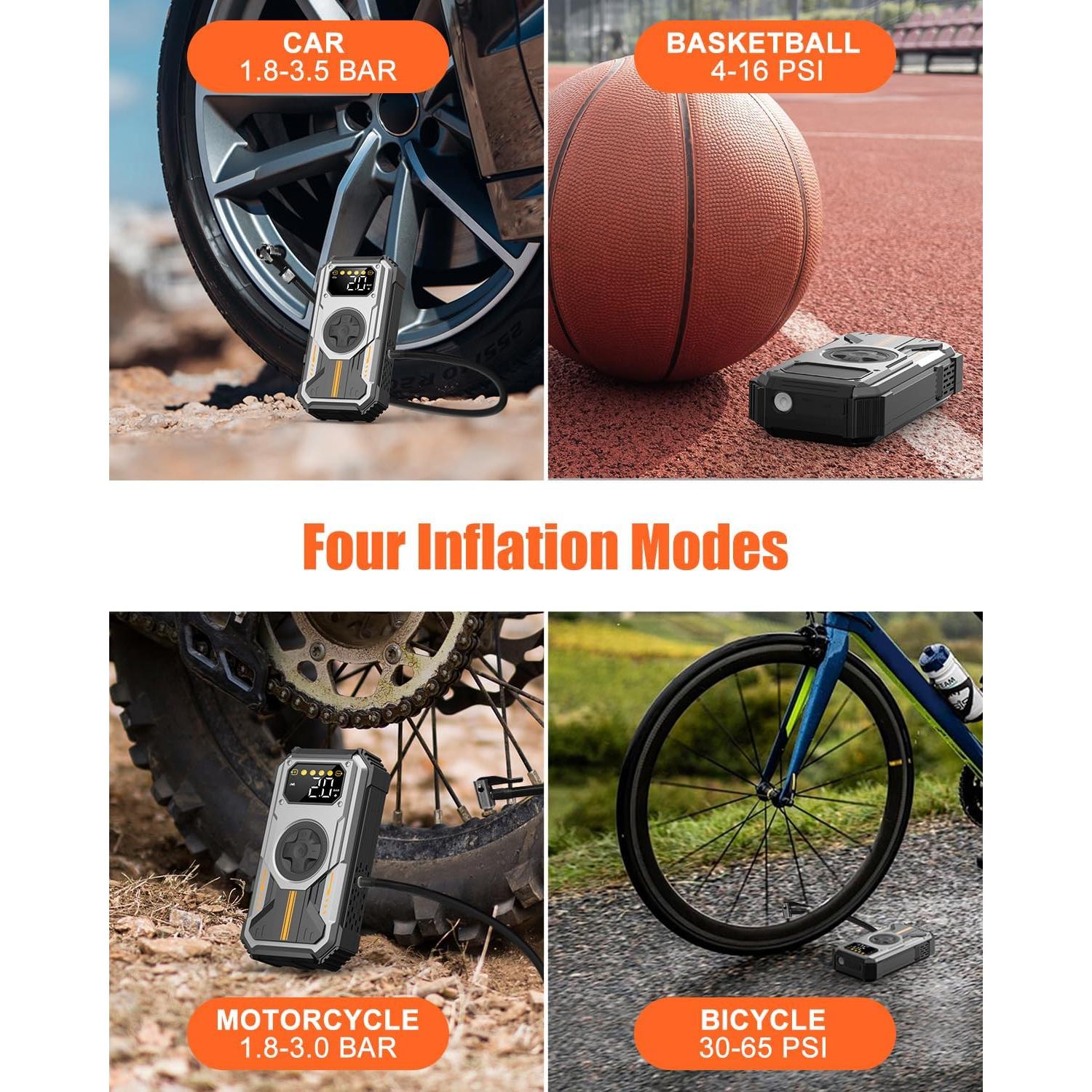 Arrancador de Batería Portátil Eigotrav PD-270 6000A con Compresor