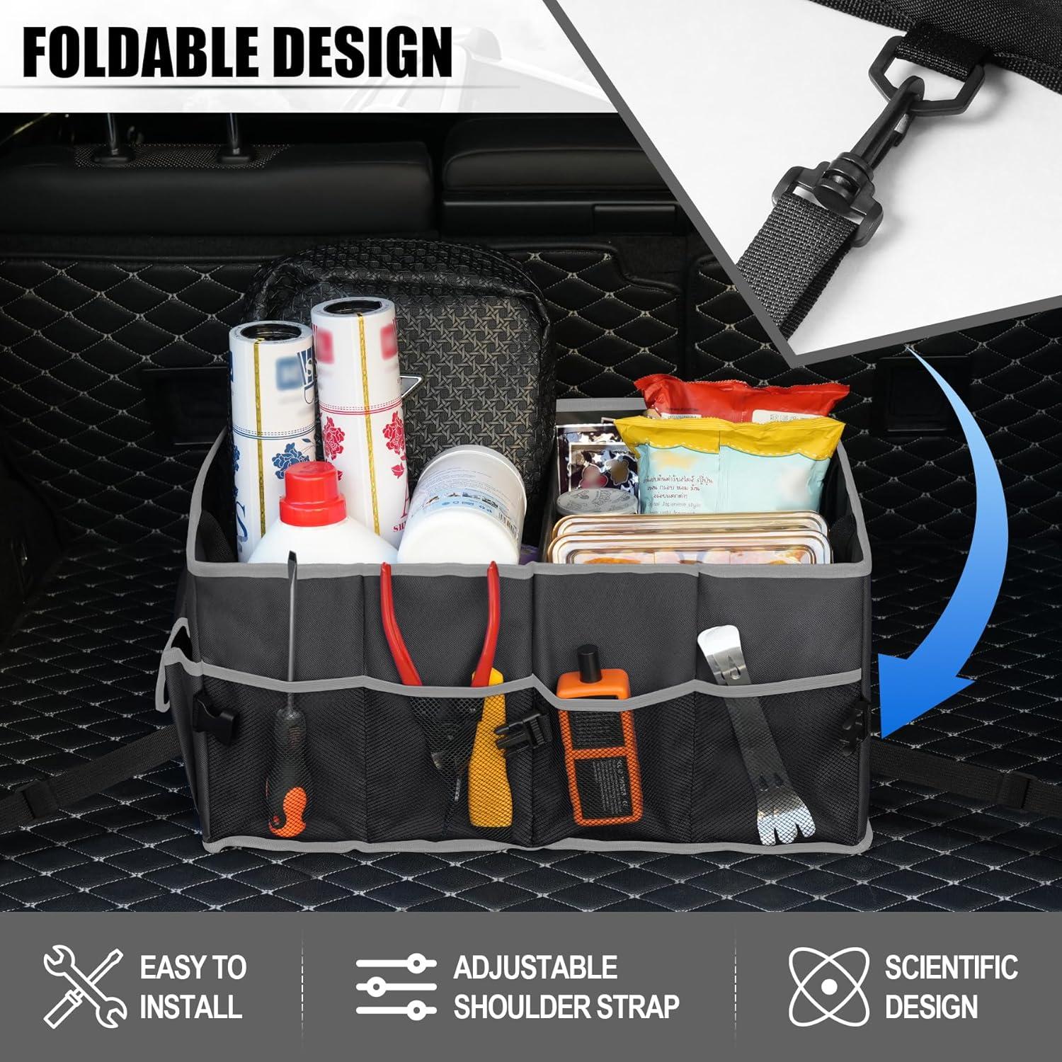 Organizador de Maletero UYYE Colapsable 3 Compartimentos Antideslizante