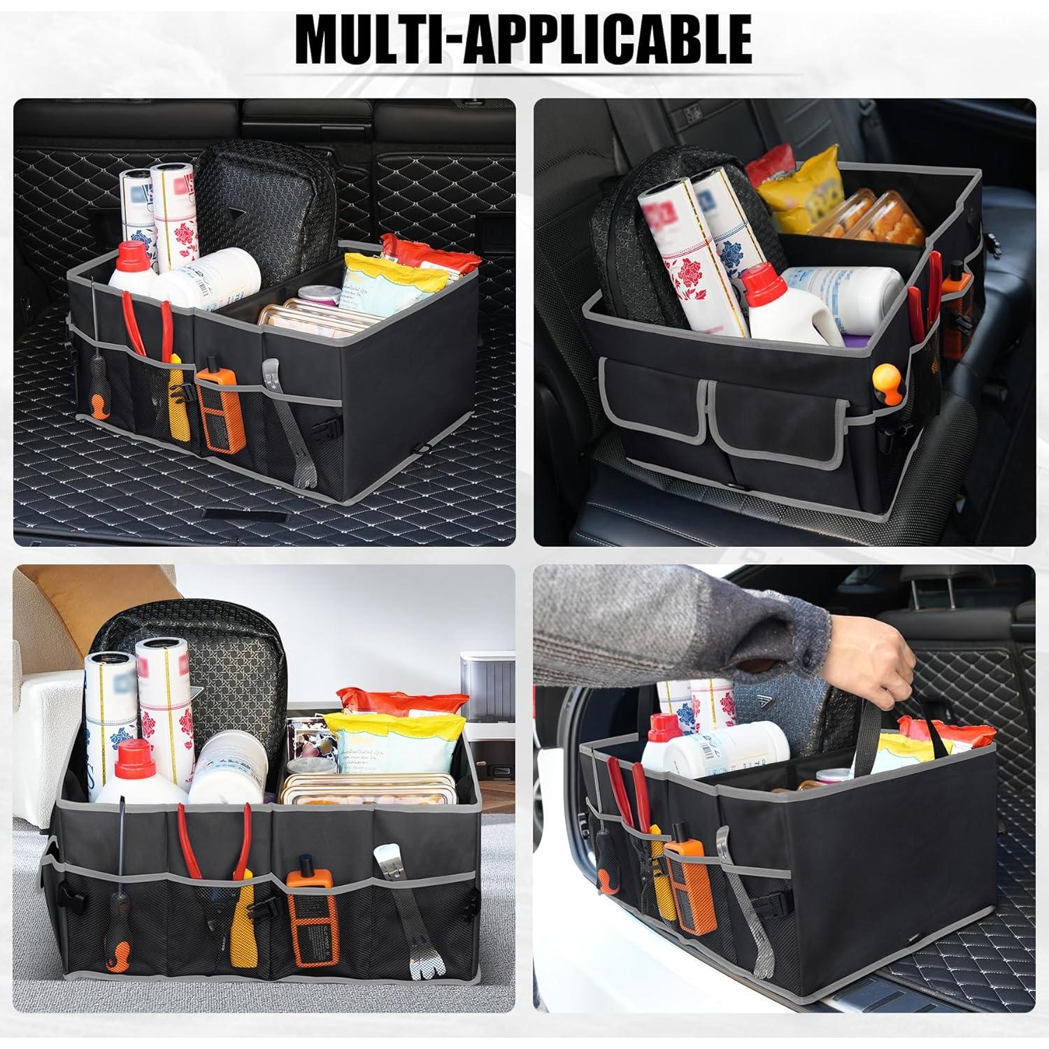 Organizador de Maletero UYYE Colapsable 3 Compartimentos Antideslizante