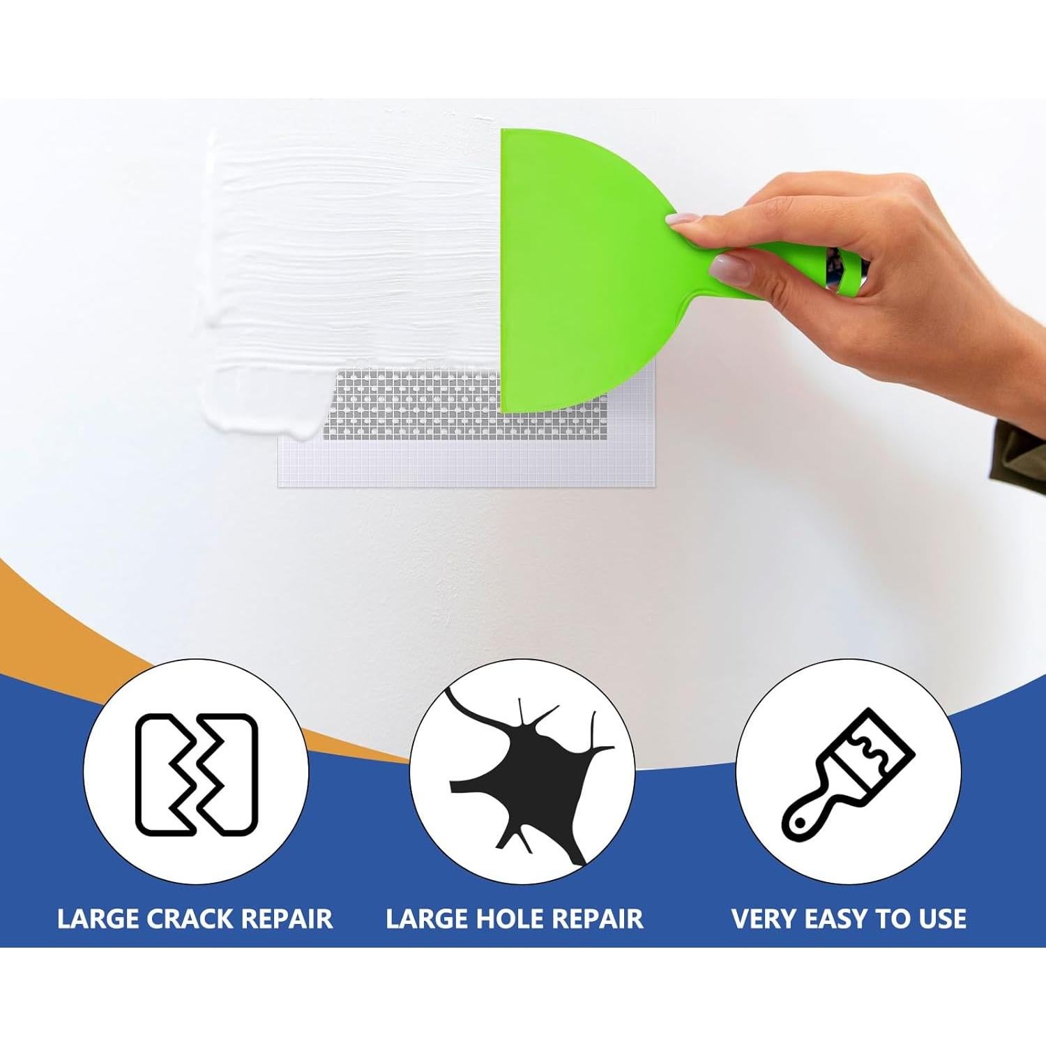 Kit de Reparación de Paneles de Yeso BENBUWN 4 Parches 25.4 cm
