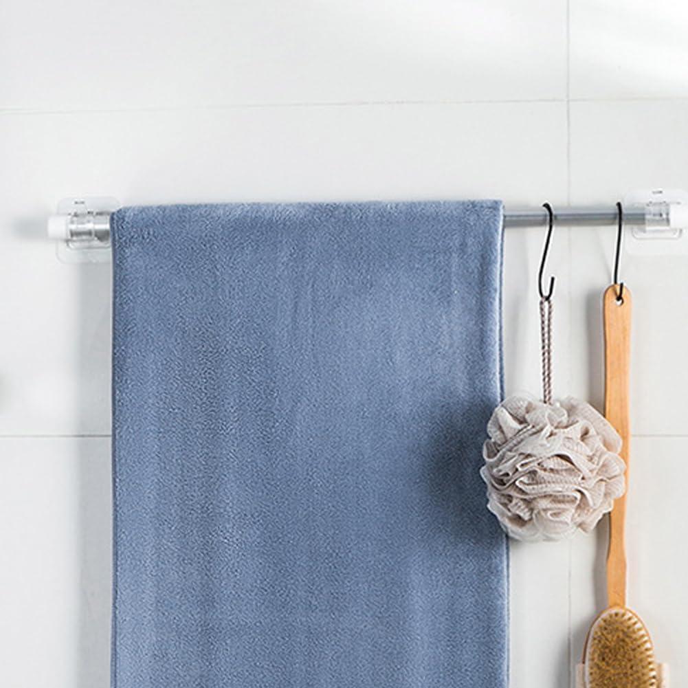 Soporte de Barra de Cortina Faddare 8 Pcs Adhesivos Transparentes