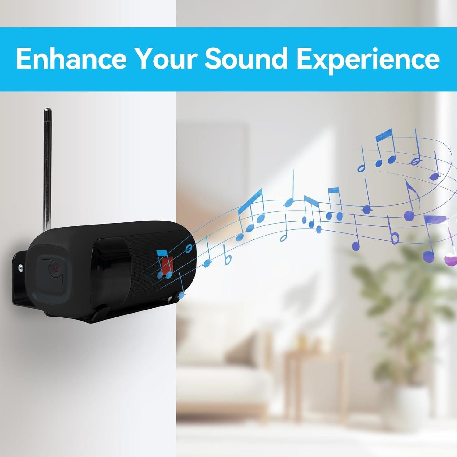 Soporte de pared de metal Shinar para Roam 1/2 Flip 6 - Negro