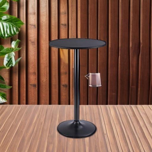 Mesa de Bar Redonda Furmax 60.4 cm Negro 100.3 cm Altura
