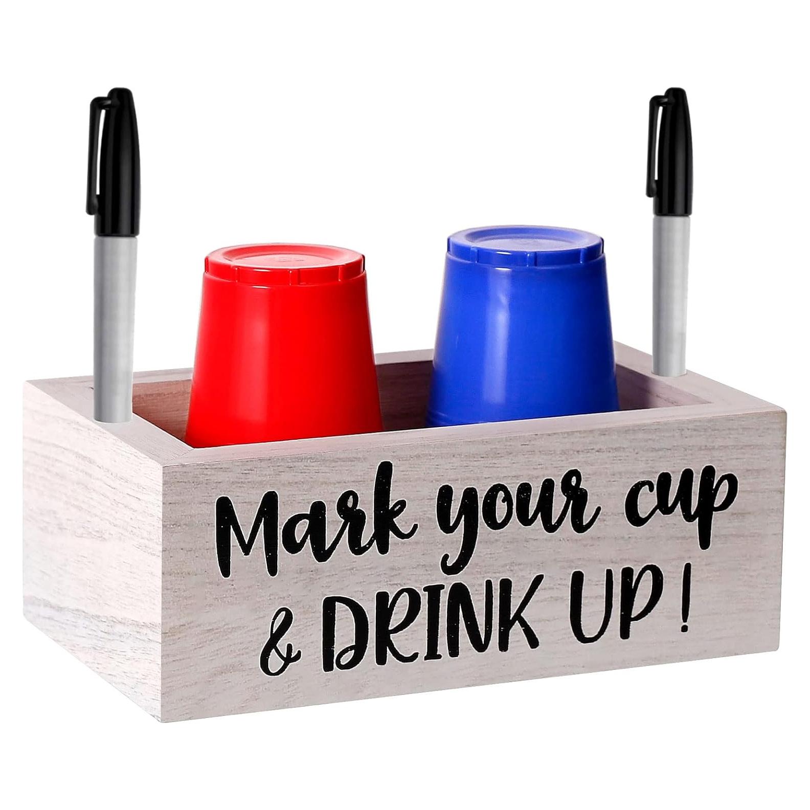 Soporte Doble de Tazas Vintage KarNeey 8.89x14.61 cm Blanco