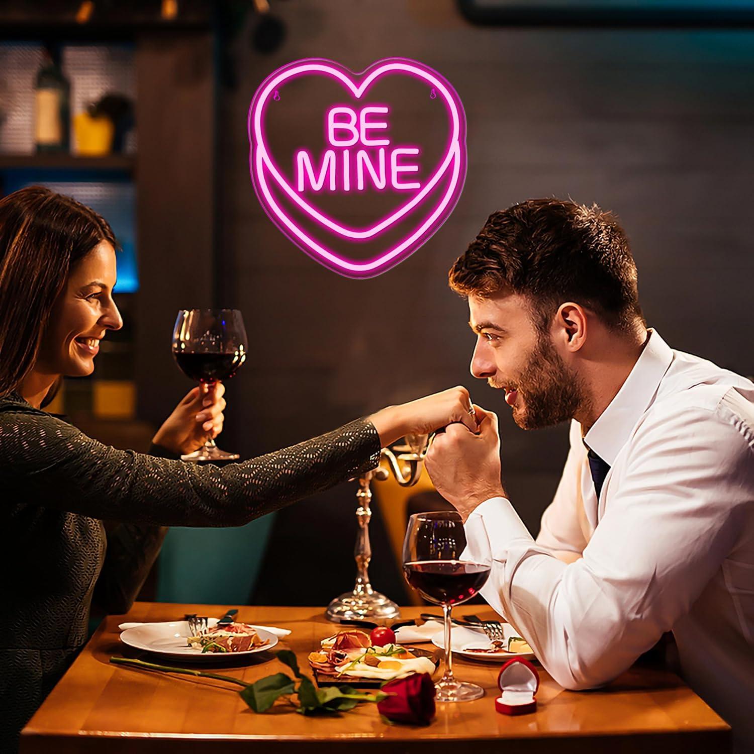 Letrero de Neón Corazón 'Se Mine' 30x30 cm LED Manimo