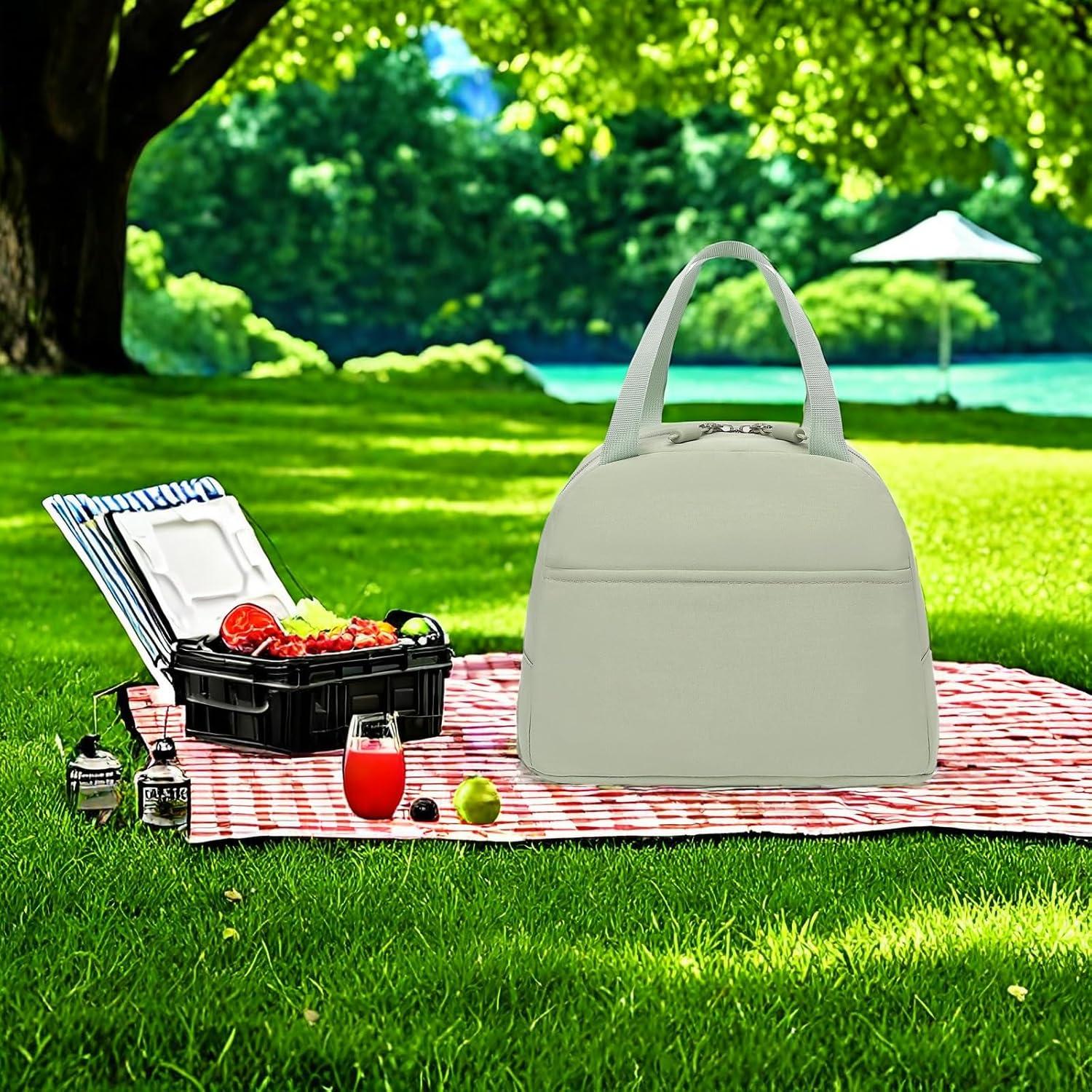 Mochila Escolar CAMTOP Verde Salvia 3 en 1 con Almuerzo y Estuche