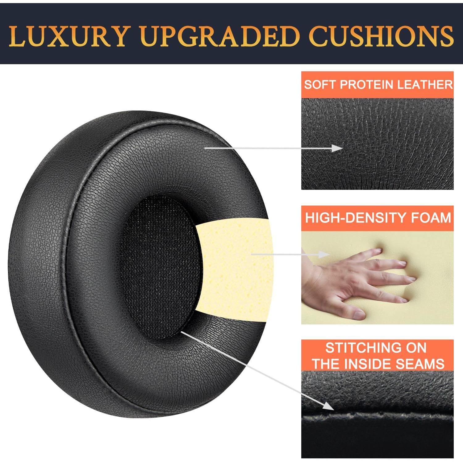 Almohadillas de Repuesto SOULWIT para Auriculares Beats Solo Pro - Negro