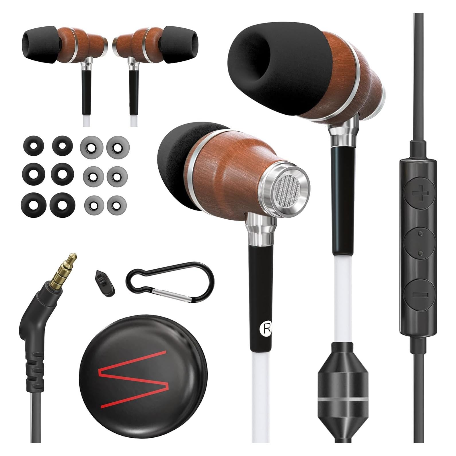 Auriculares In Ear Symphonized EMF 3.5mm, Sonido 3D, Madera