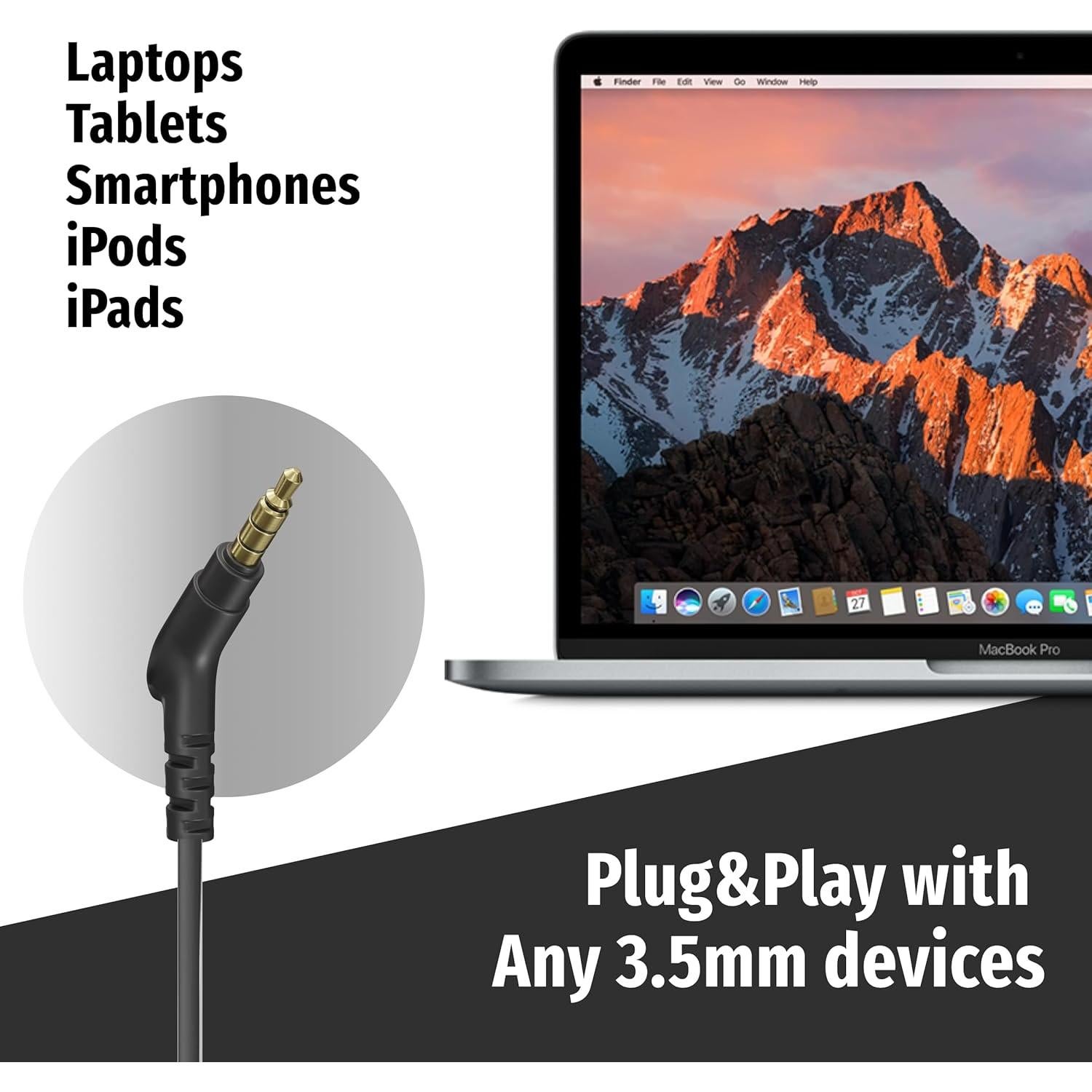 Auriculares In Ear Symphonized EMF 3.5mm, Sonido 3D, Madera