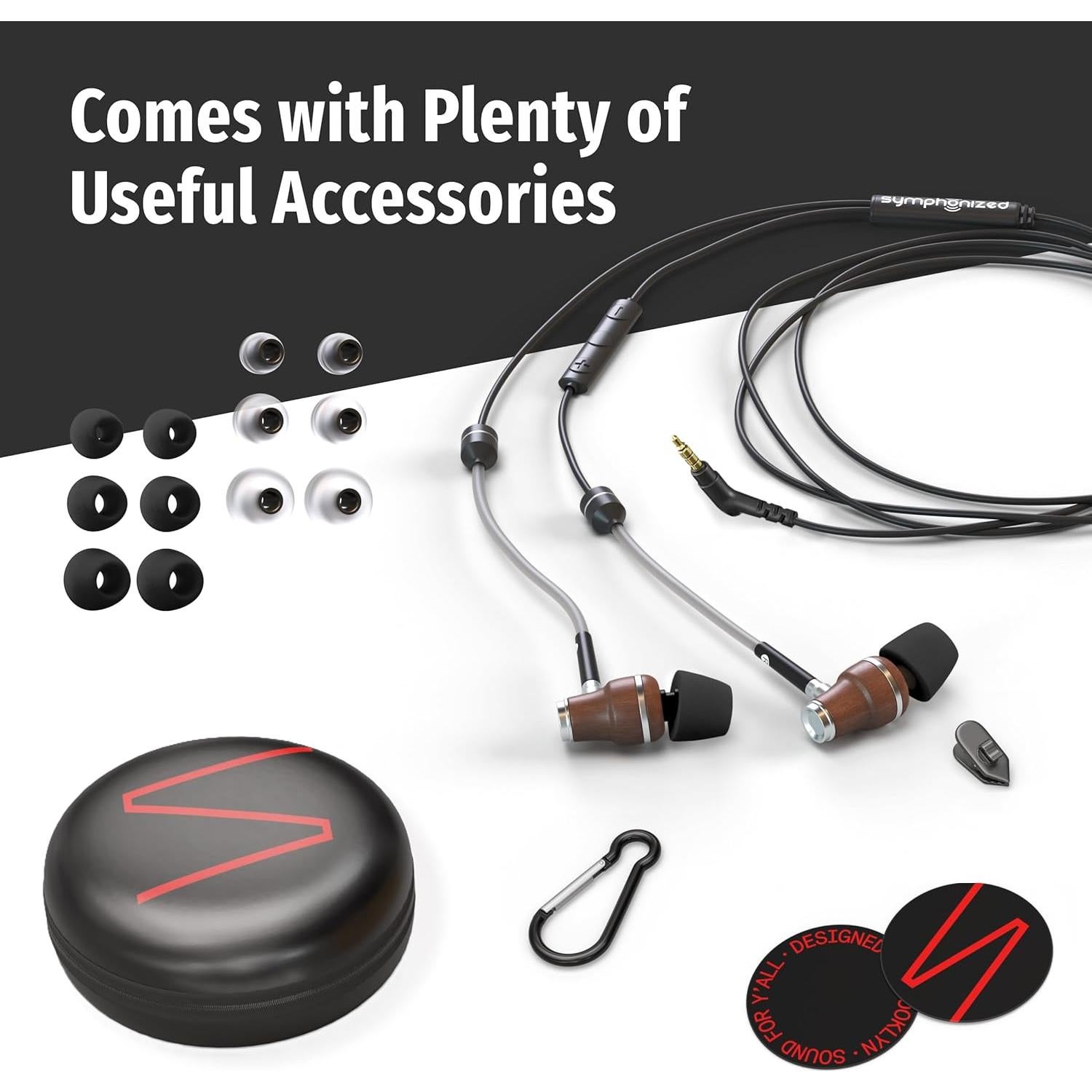 Auriculares In Ear Symphonized EMF 3.5mm, Sonido 3D, Madera