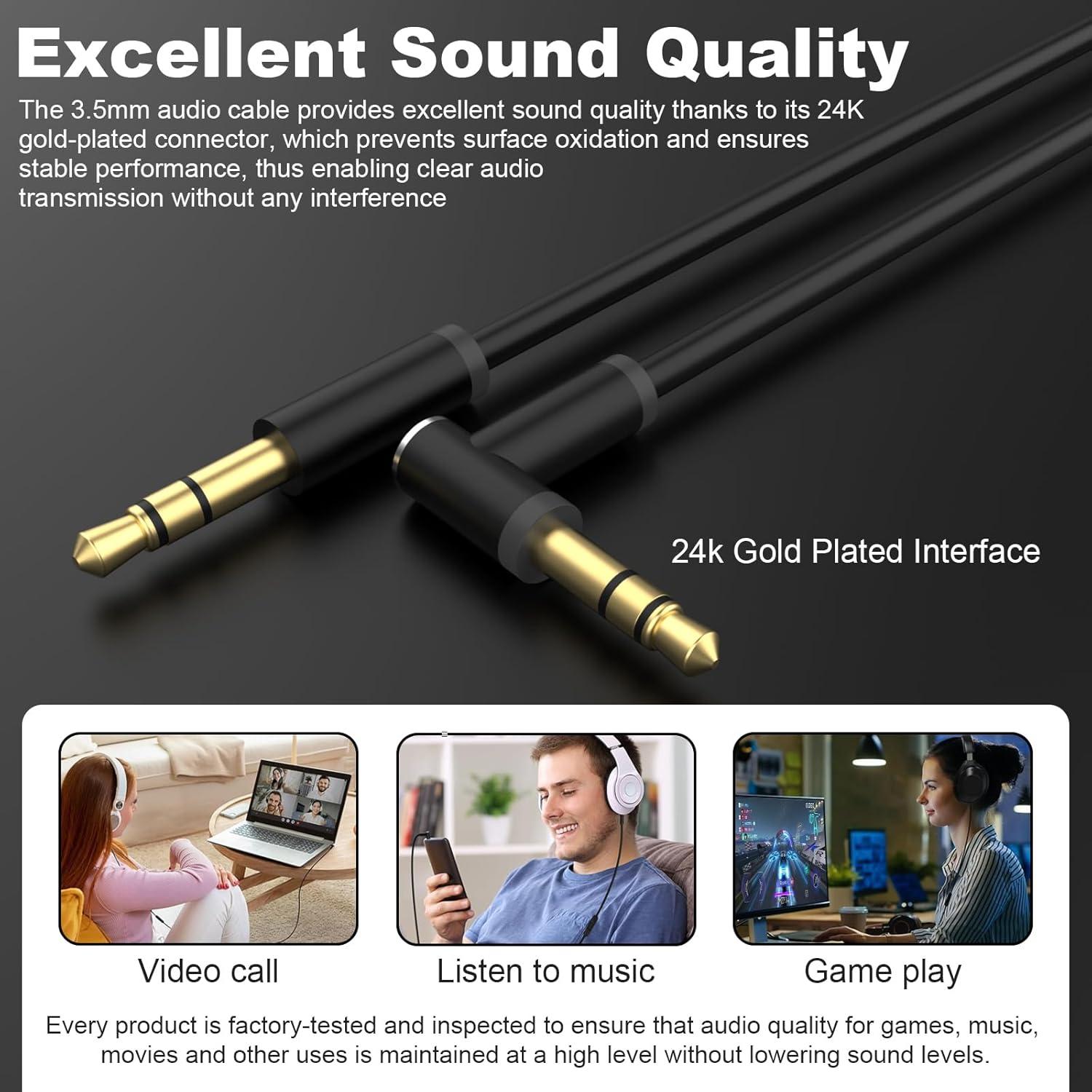 Cable de audio 3.5mm Lusgawer para auriculares Beats Solo 4/3/2