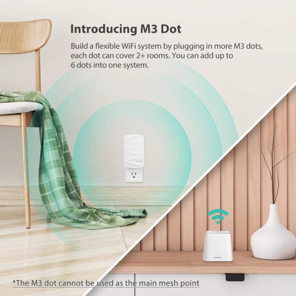 Extensor de WiFi M3 Dot Meshforce - Amplía cobertura hasta 92.9 m²