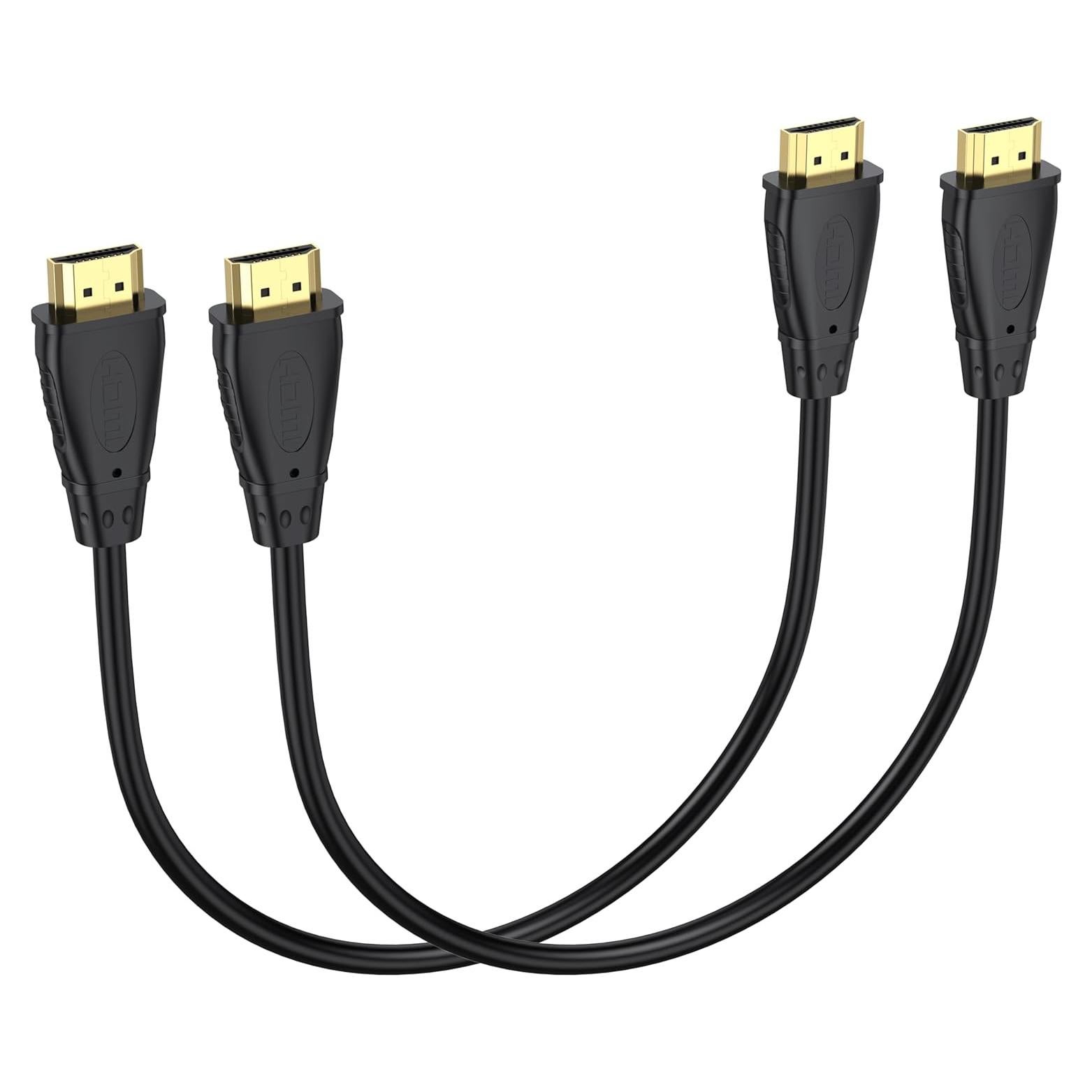 Cable HDMI 2.0 4K Corto 30.48 cm MOSIMLI - Paquete de 2