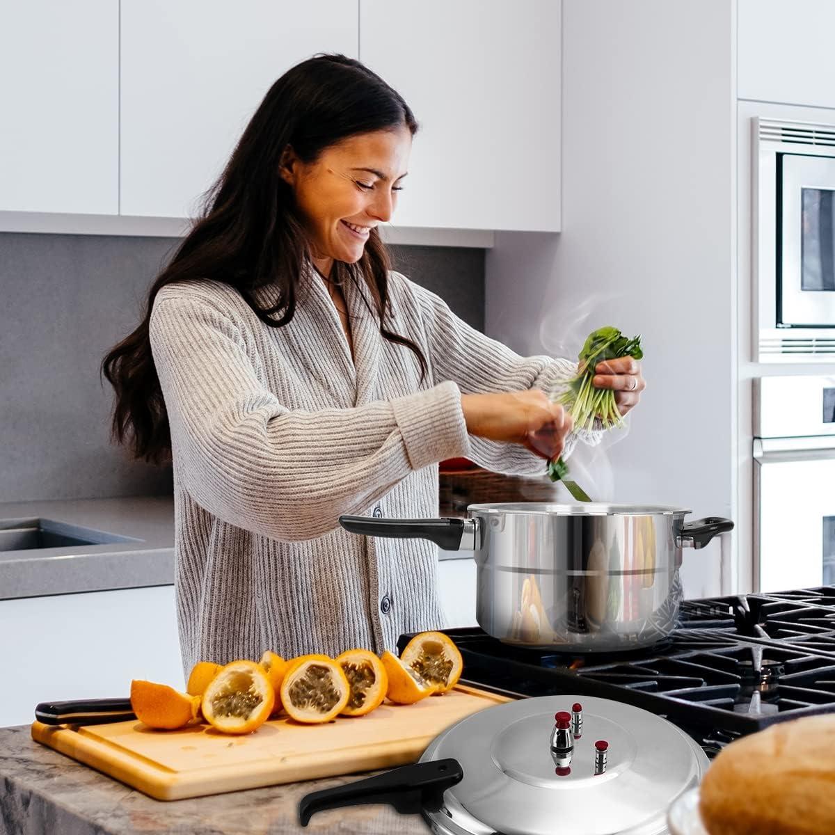 Olla a presión Fulgutonit 5.3 QT compatible inducción 10 PSI