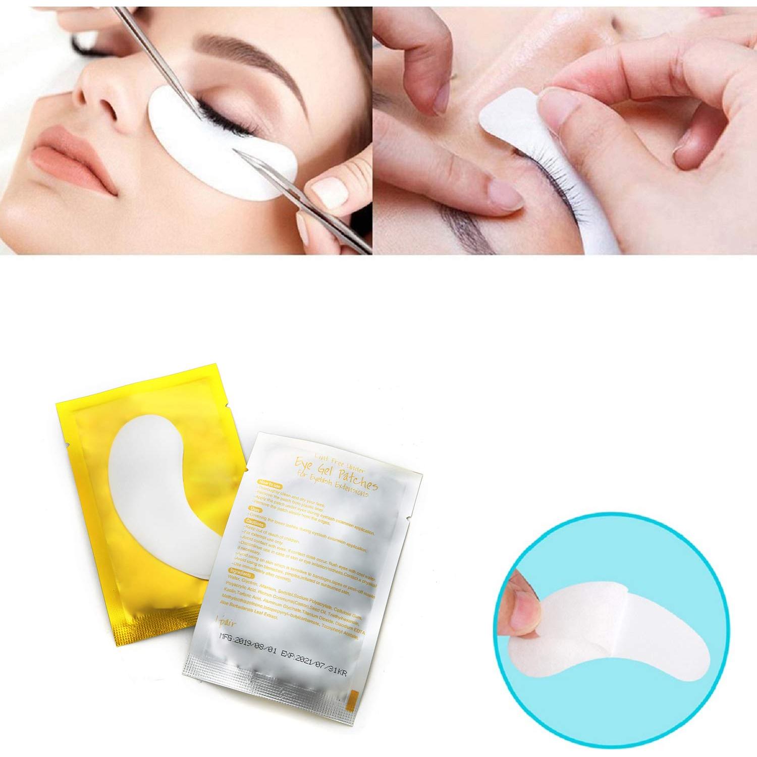 Conjunto de 100 Almohadillas de Gel para Ojos V World Dorado
