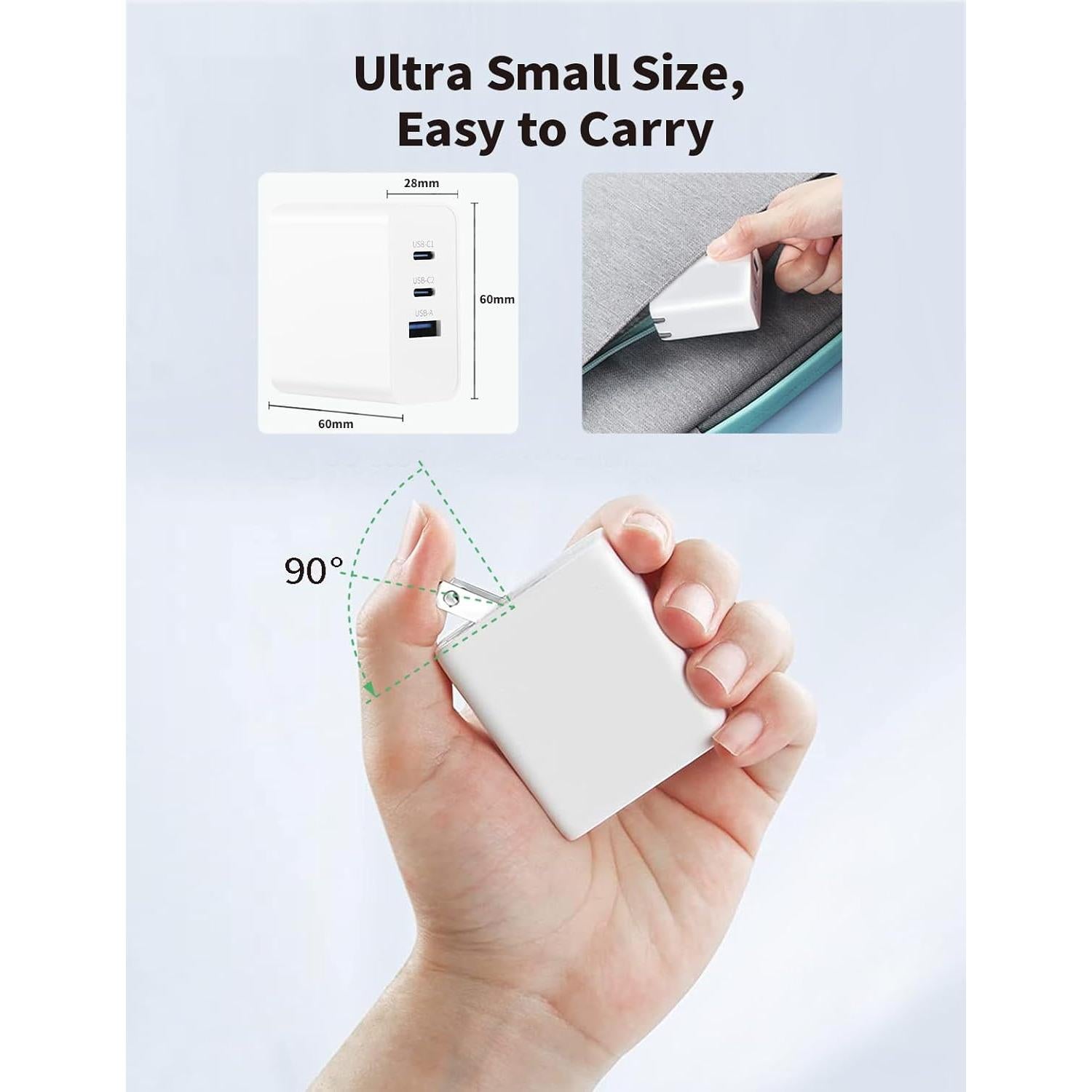 Cargador Rápido Security-01 65W USB-C GaN 3 Puertos