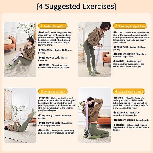 Banda de Resistencia de Yoga Zooplan ZZLQ01 120lb Portátil