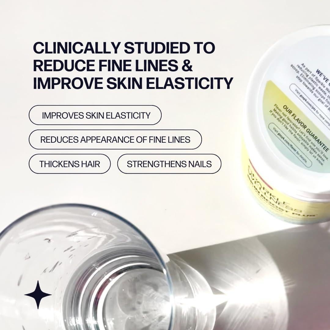 Sparkle Wellness Colágeno Hidrolizado VERISOL 30 Porciones Limonada