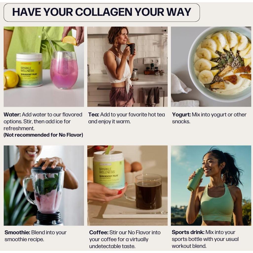 Sparkle Wellness Colágeno Hidrolizado VERISOL 30 Porciones Limonada