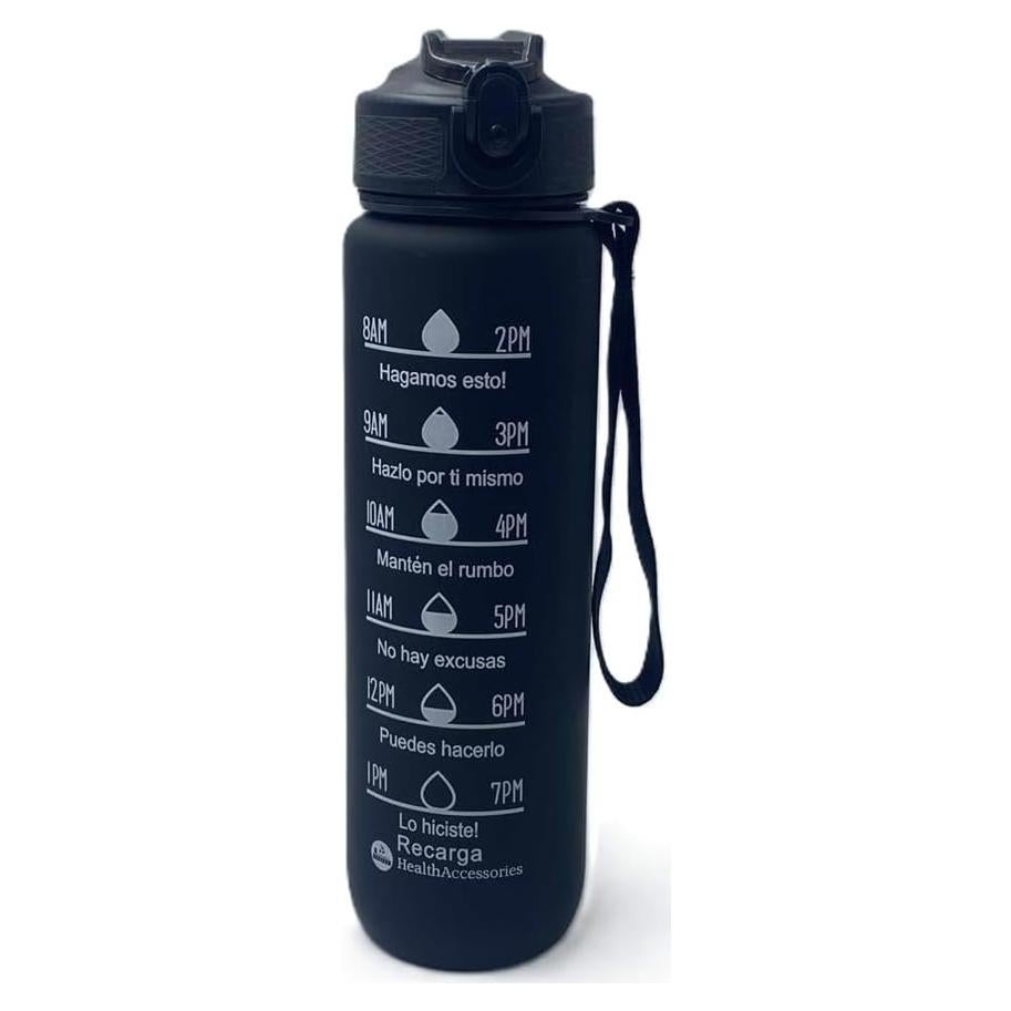 Botella de agua reutilizable Healthaccessories 1L motivacional