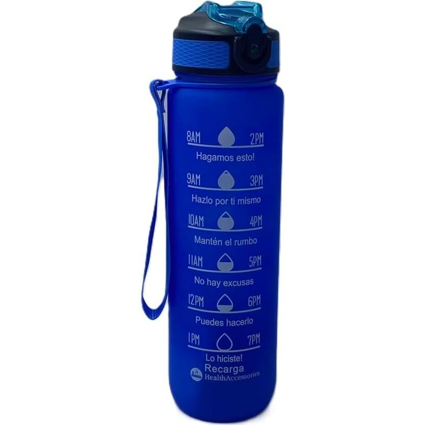 Botella de agua reutilizable Healthaccessories 1L motivacional