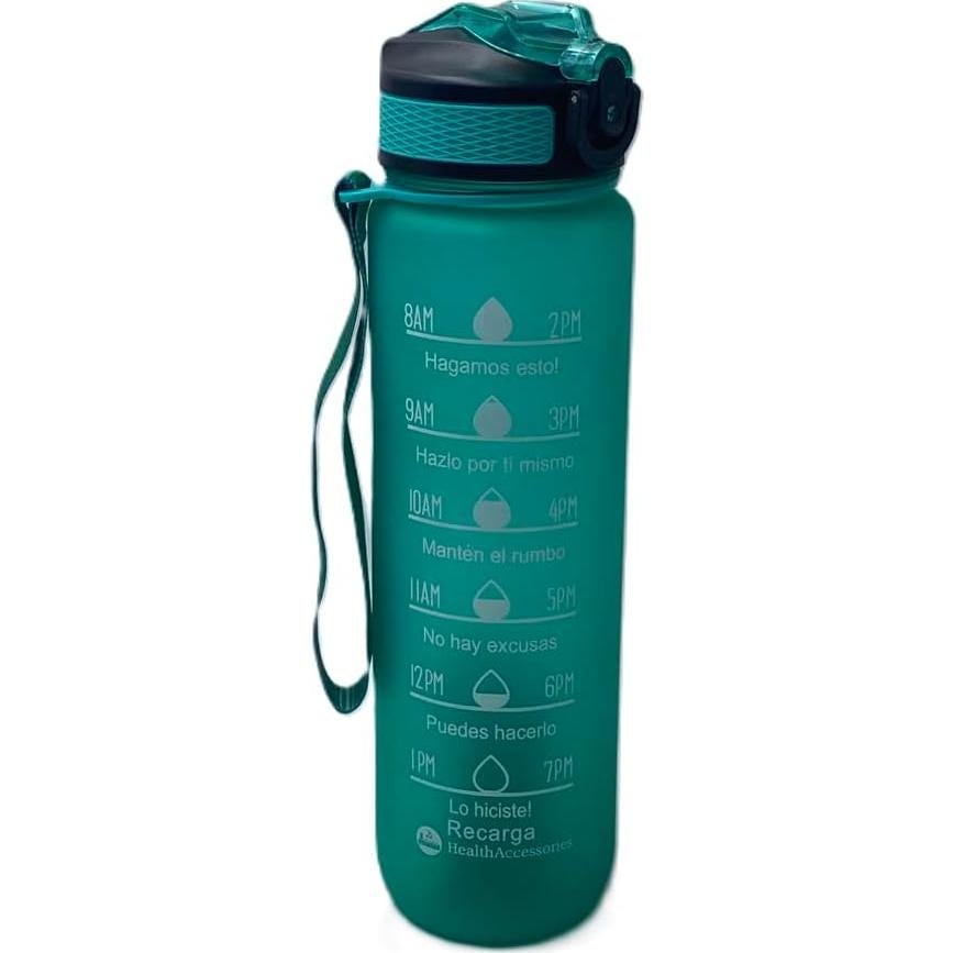 Botella de agua reutilizable Healthaccessories 1L motivacional