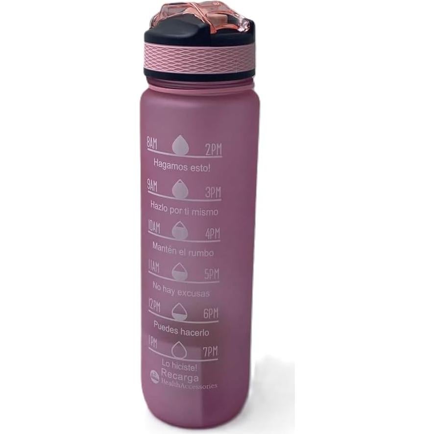 Botella de agua reutilizable Healthaccessories 1L motivacional