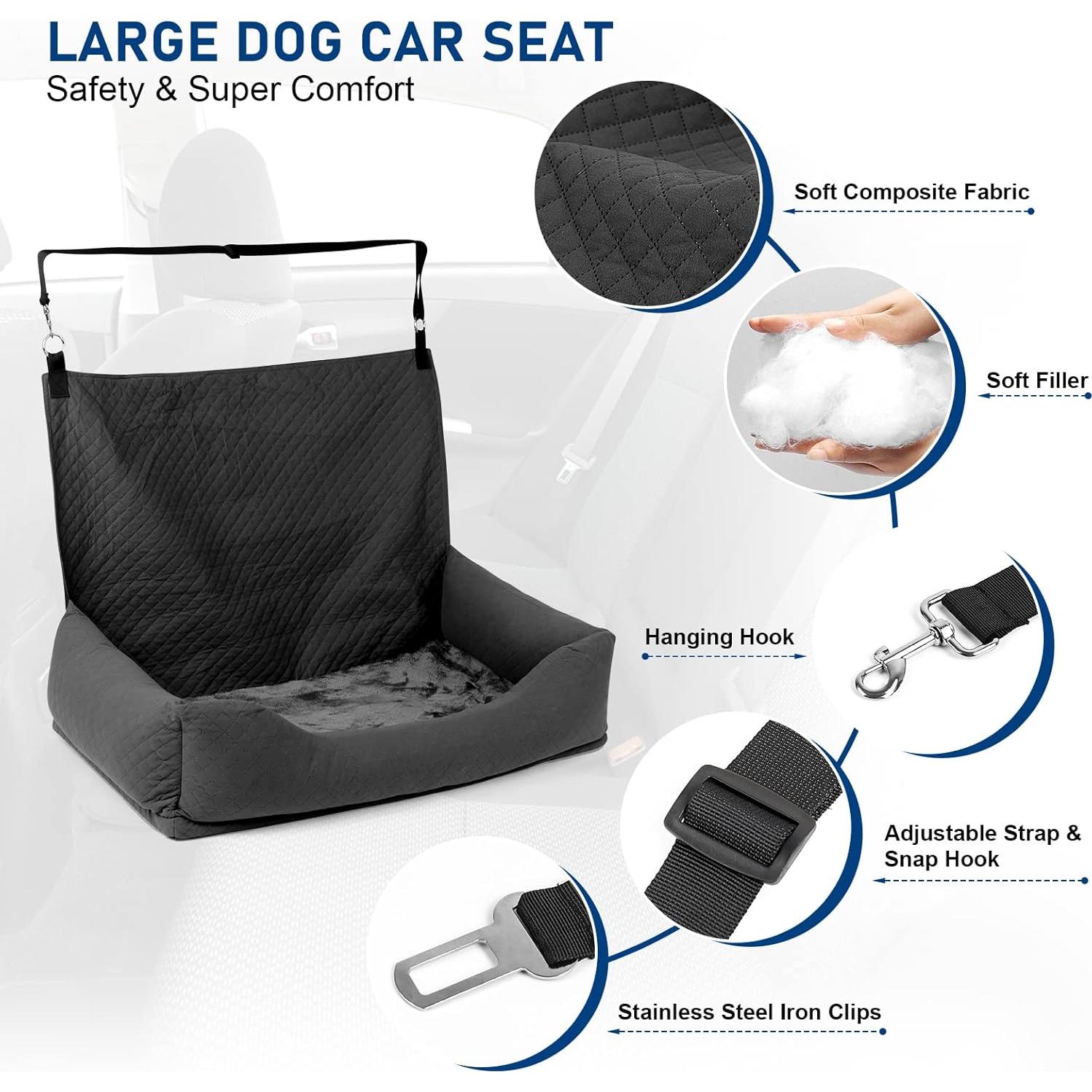 Asiento de Coche para Perros Bnonya Grande 89x48cm Antideslizante