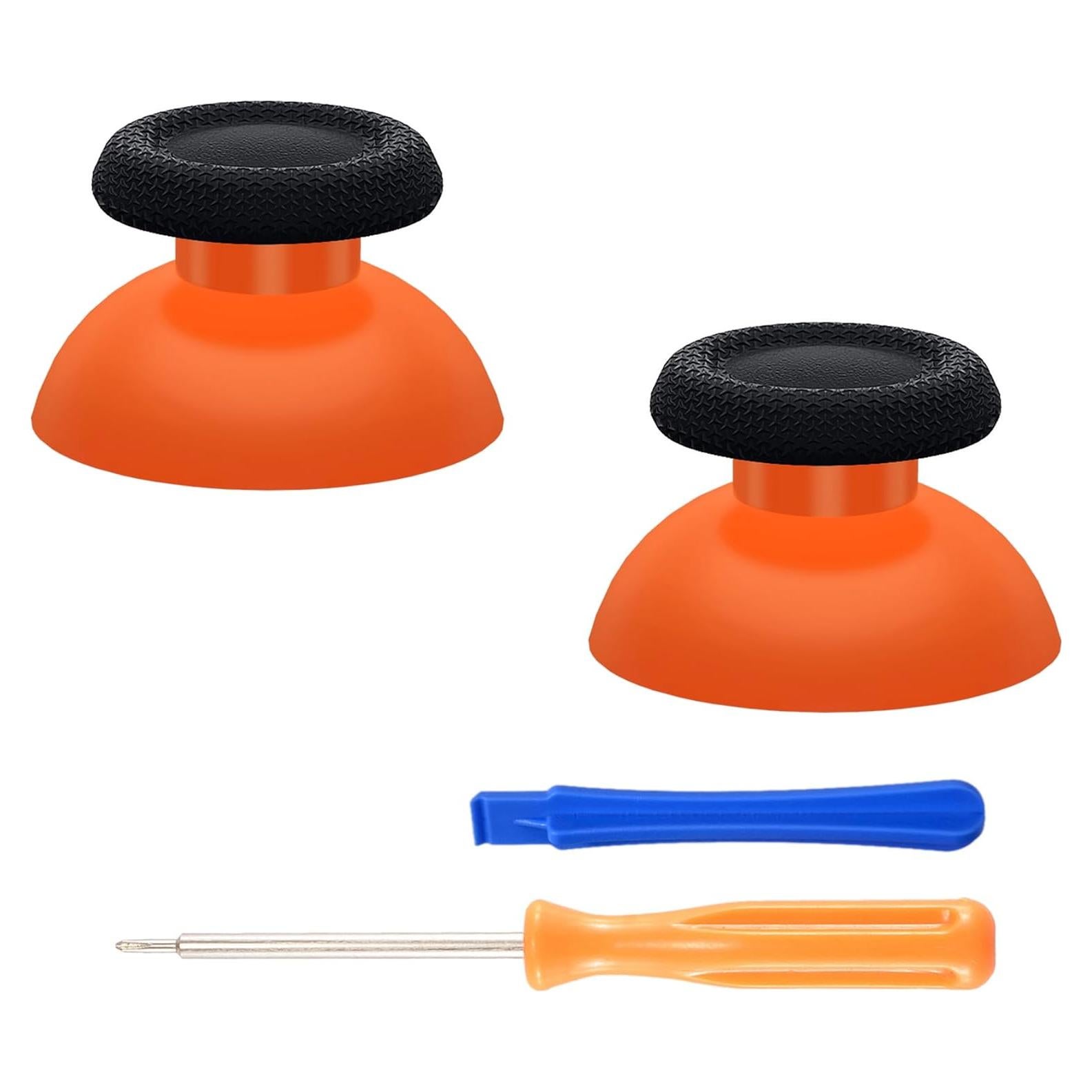 eXtremeRate Reemplazo Thumbsticks Naranja y Negro PS5/PS4