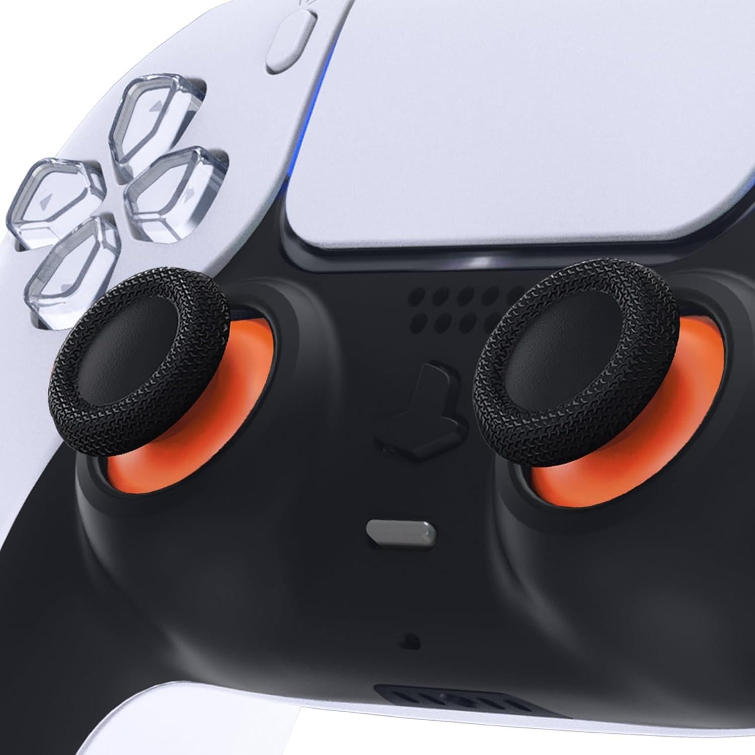 eXtremeRate Reemplazo Thumbsticks Naranja y Negro PS5/PS4