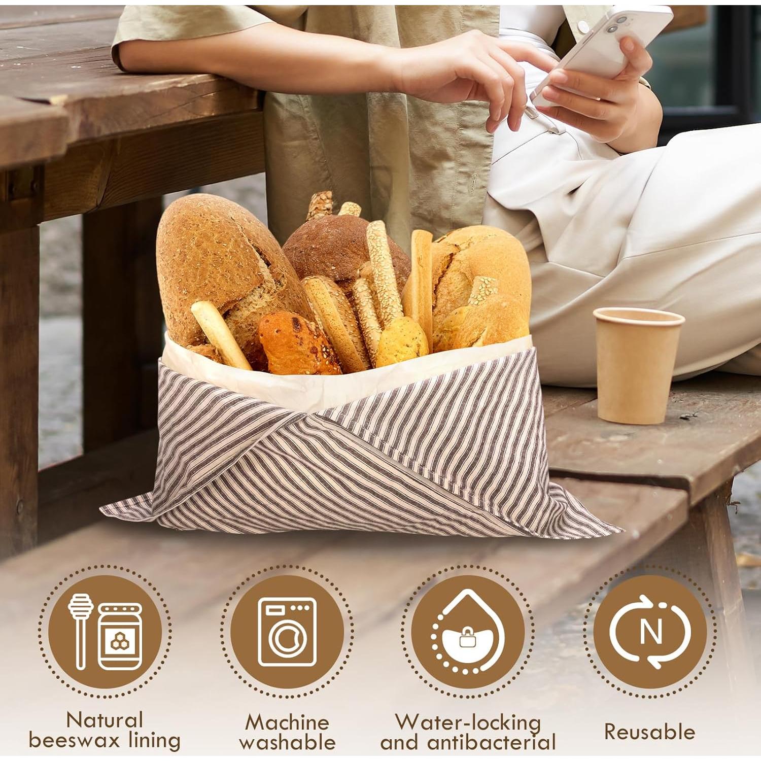 Bolsas de Pan de Cera de Abeja Yeload 14" Reutilizables 4 Pzas