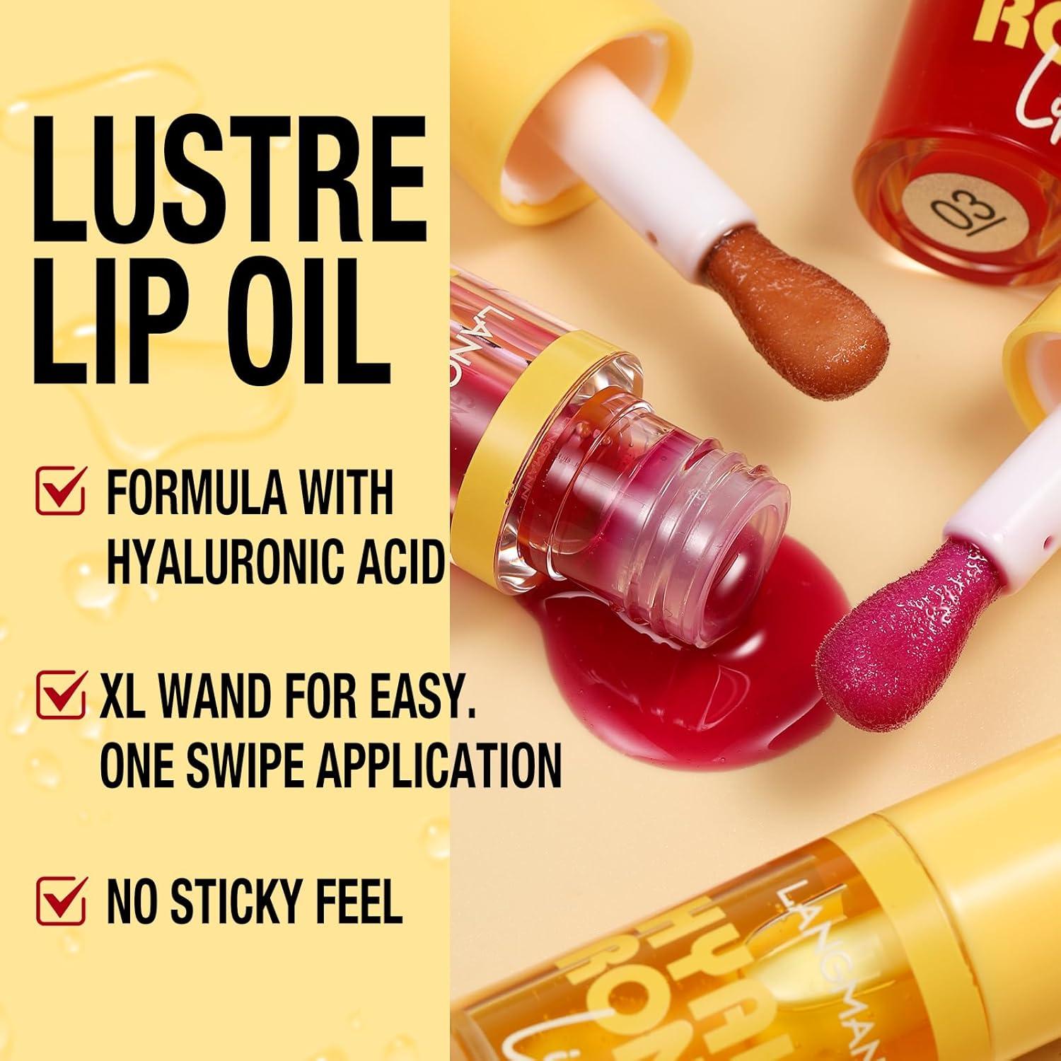 Aceite de Labios LANGMANNI con Ácido Hialurónico - Tinte Uva