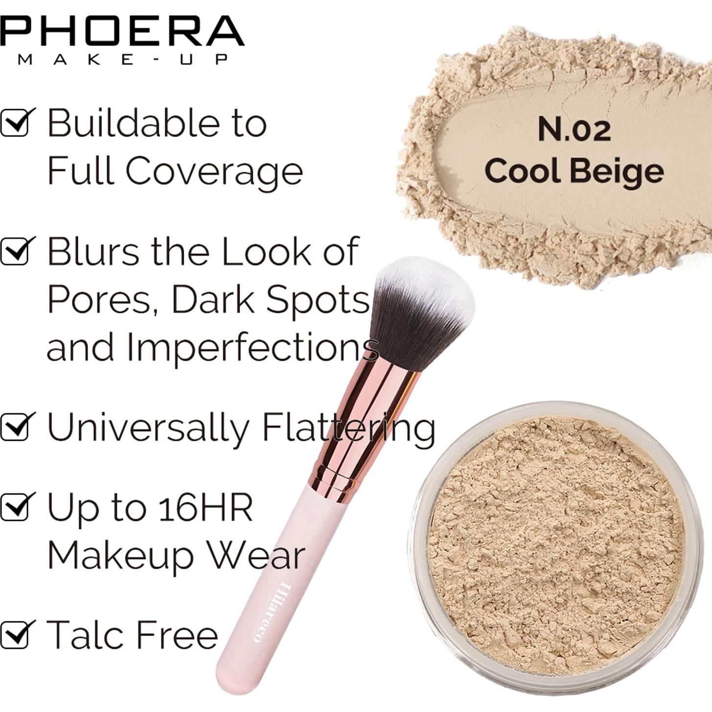 Base CC PHOERA Air Cushion 25ml + Brochas Kabuki 8pzas