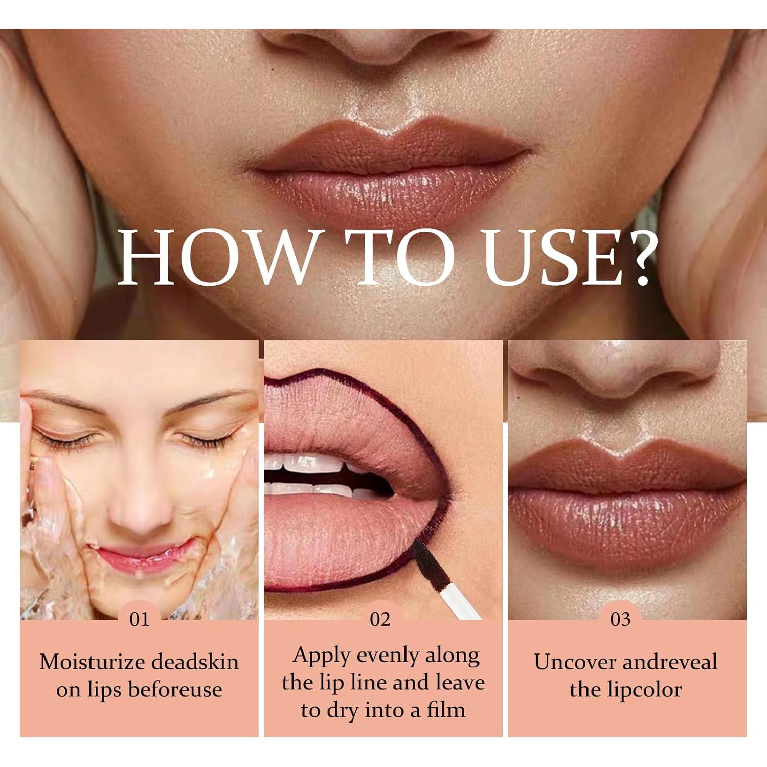 Tinte de Labios Peel Off SIINEONE - Marrón, Hidratante, Mate