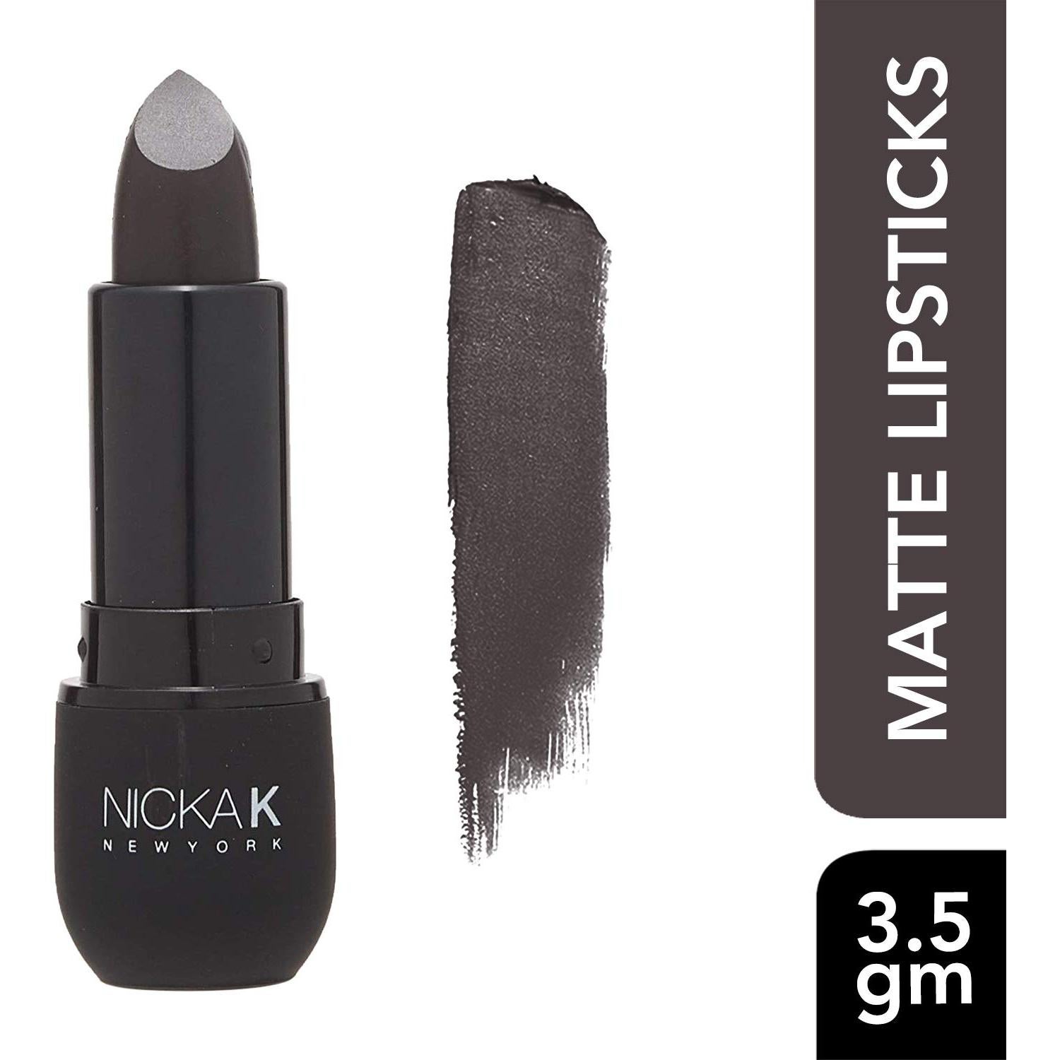 Pintalabios Mate Vivo Nicka K NMS07 Color Negro 4.5g