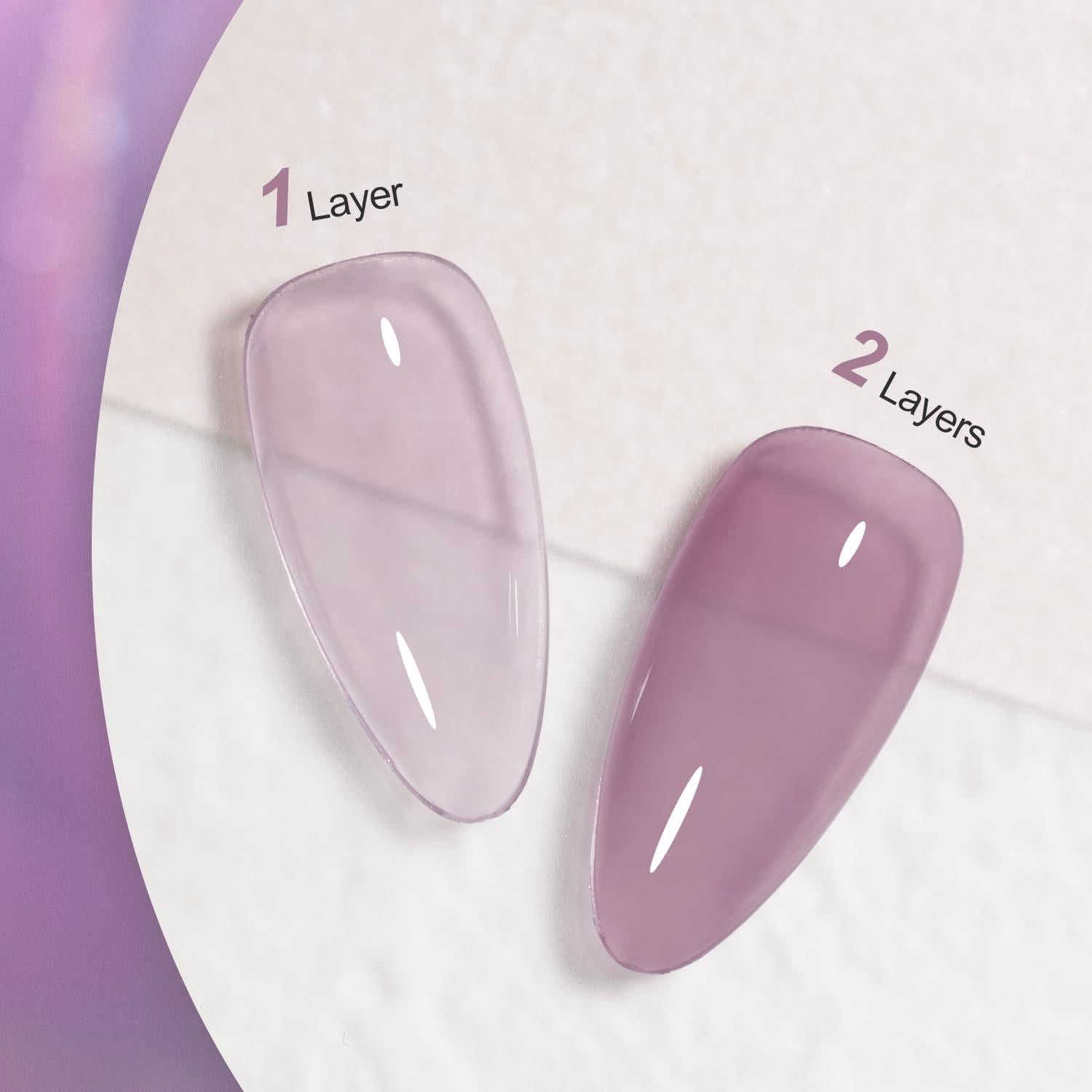 Gel de Uñas Translucido GAOY 16ml Cristal de Amatista