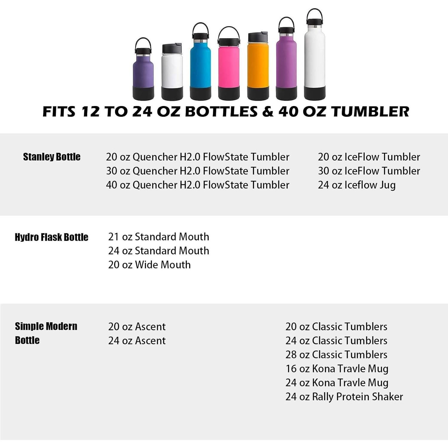 5 Pcs Botas de Silicona TFAK para Botellas de Agua 7.4-7.6 cm