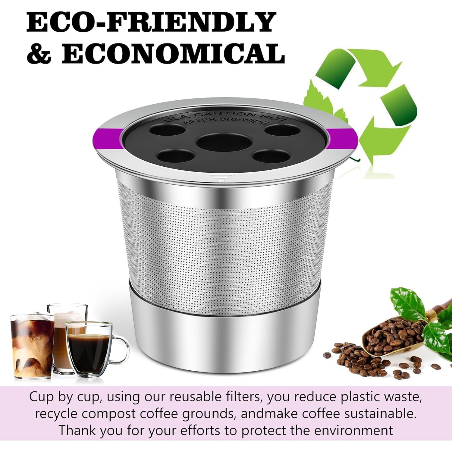 Taza K reutilizable Sanyedou para Keurig K Supreme - Acero inoxidable