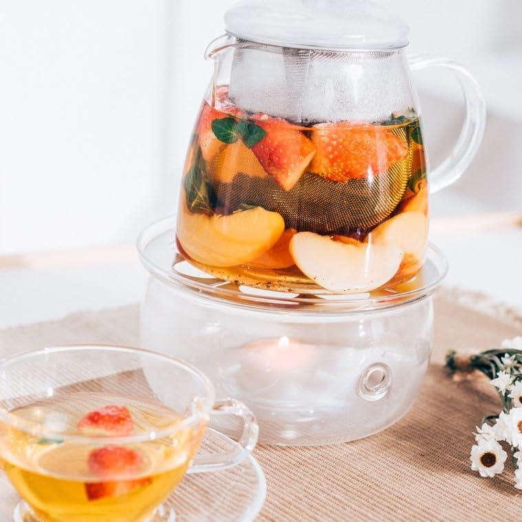 Tetera de vidrio Hario Pure 360ml con colador de acero