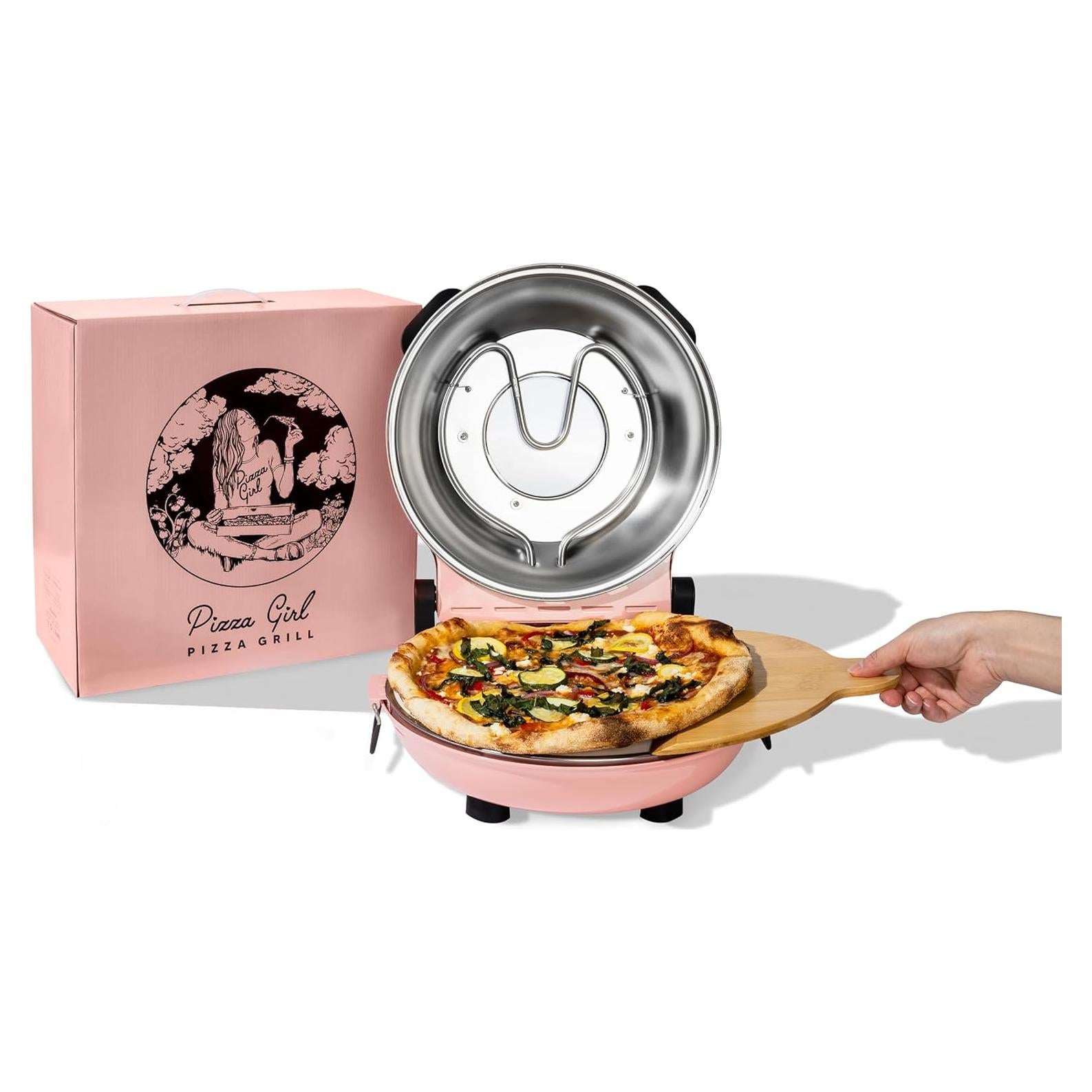 Horno Eléctrico para Pizza PIZZA GIRL 12" Retro Rosa