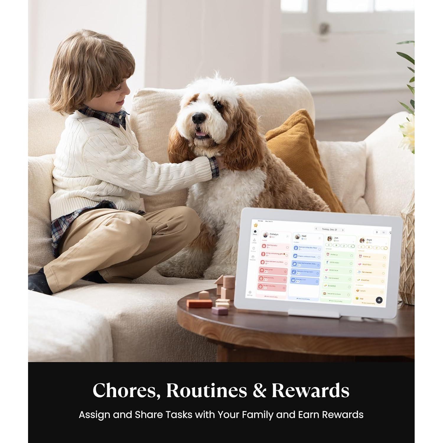 Calendario Digital Cozyla+ 15.6" Pantalla Táctil Blanco