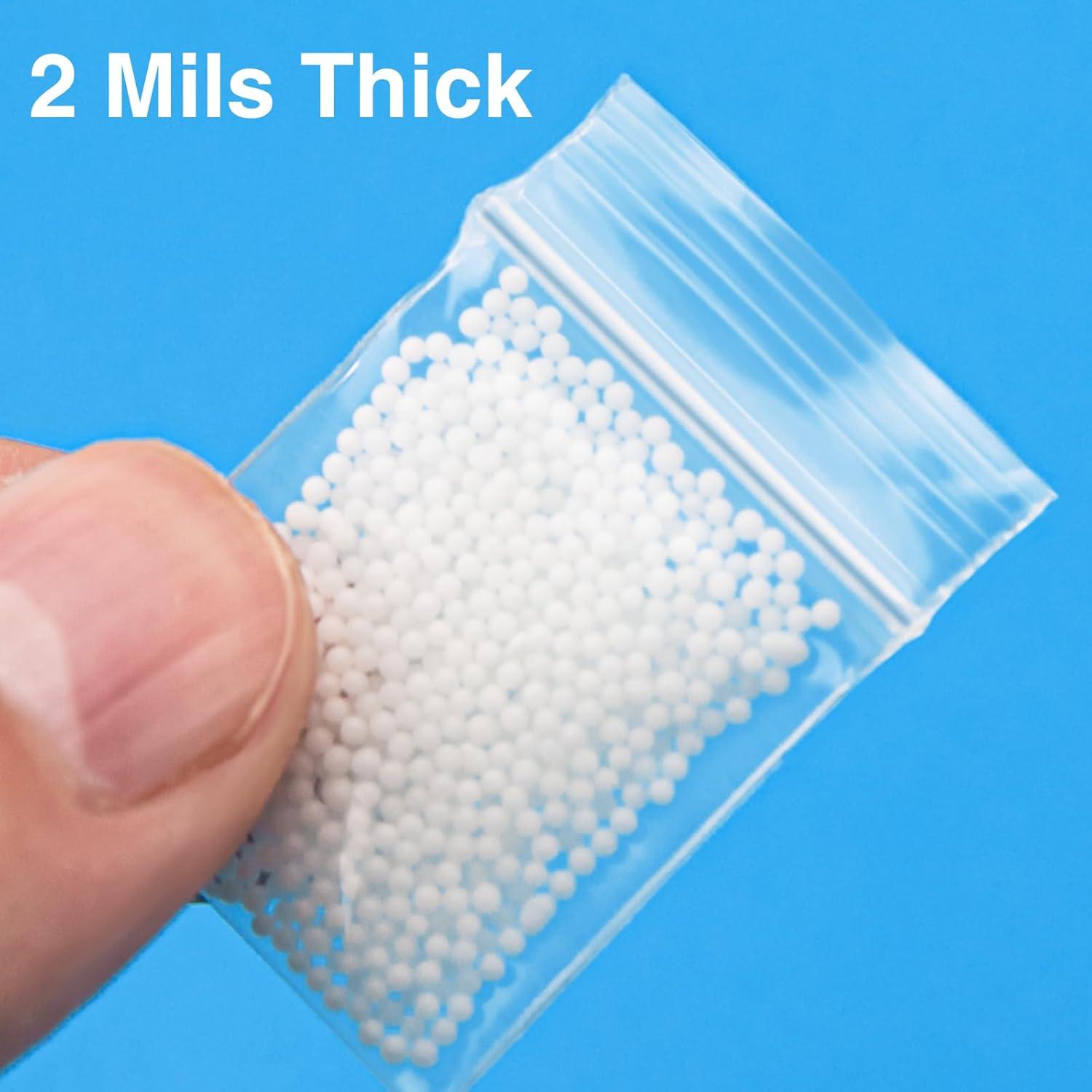 300 Bolsas de Plástico con Cierre Aubeco 1x1" Reutilizables