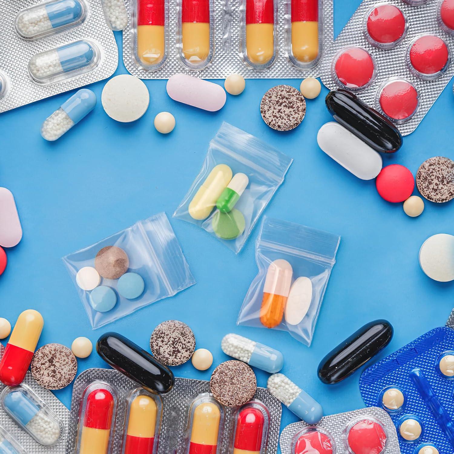 300 Bolsas de Plástico con Cierre Aubeco 1x1" Reutilizables